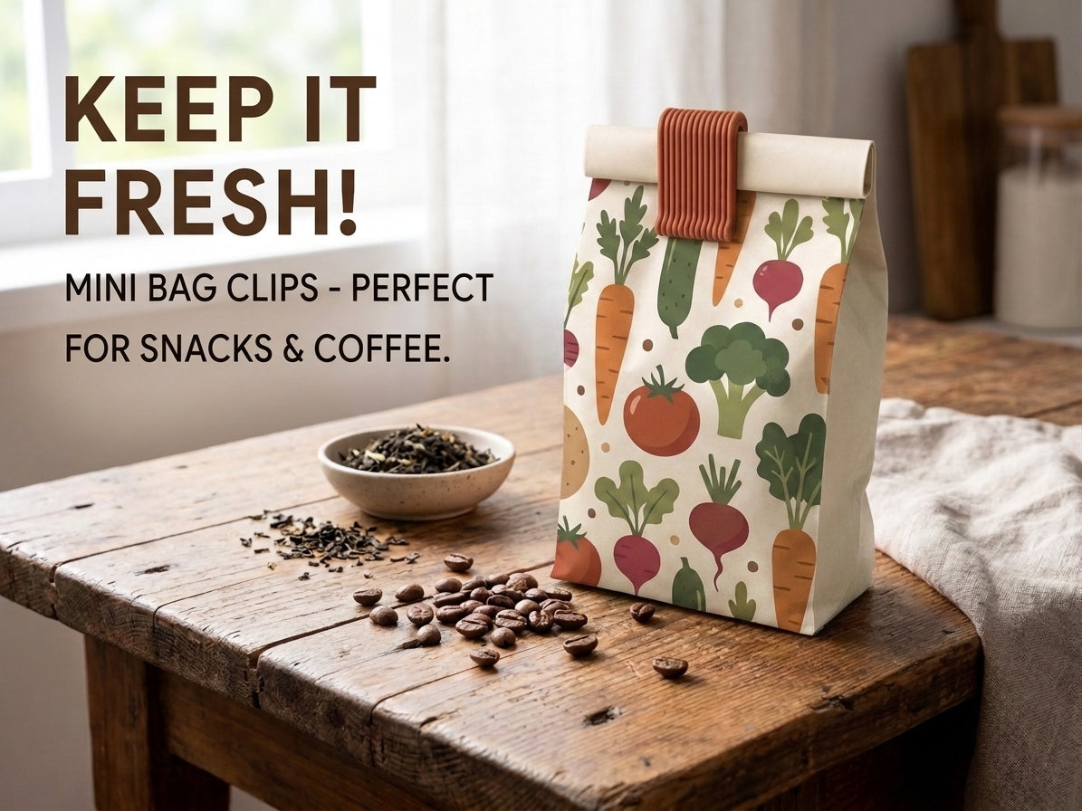 MINI BAG CLIPS | REUSABLE SNACK & FOOD BAG SEALING CLIPS