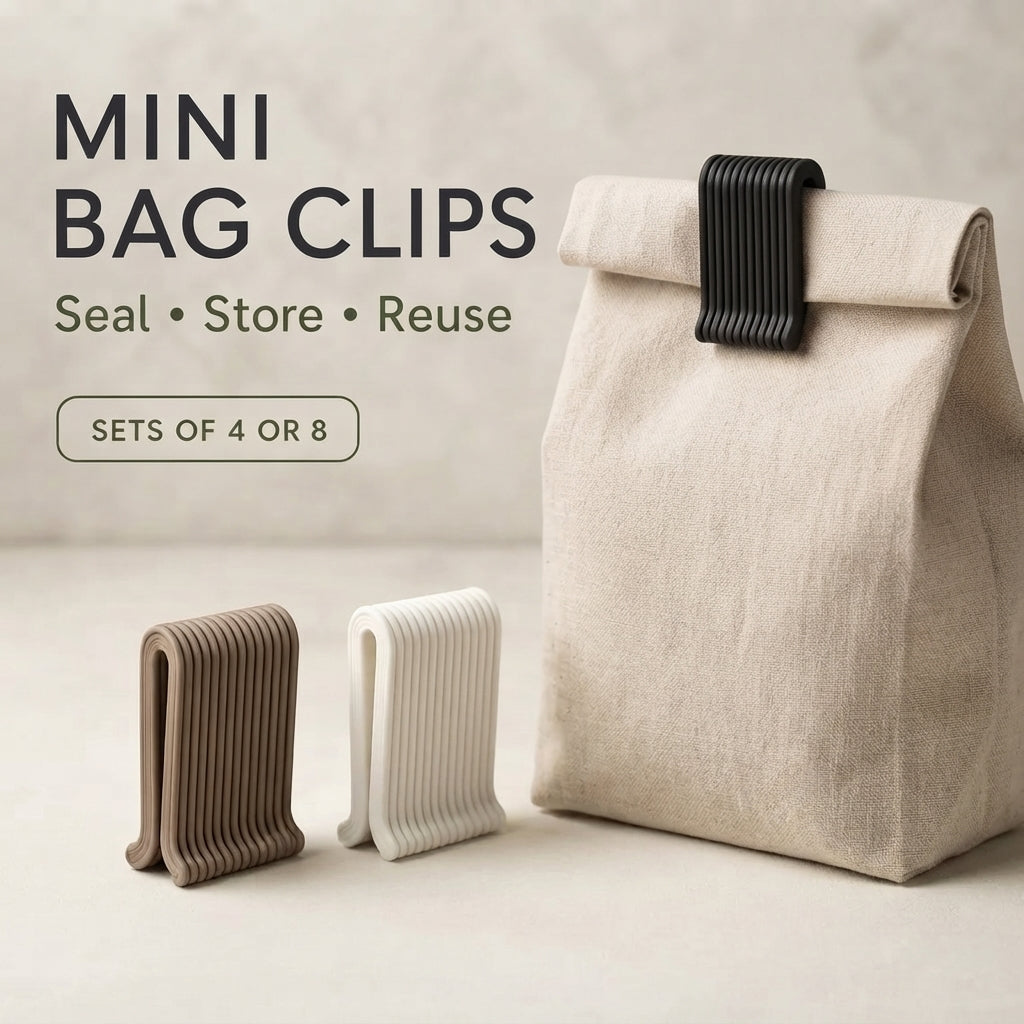 MINI BAG CLIPS | REUSABLE SNACK & FOOD BAG SEALING CLIPS