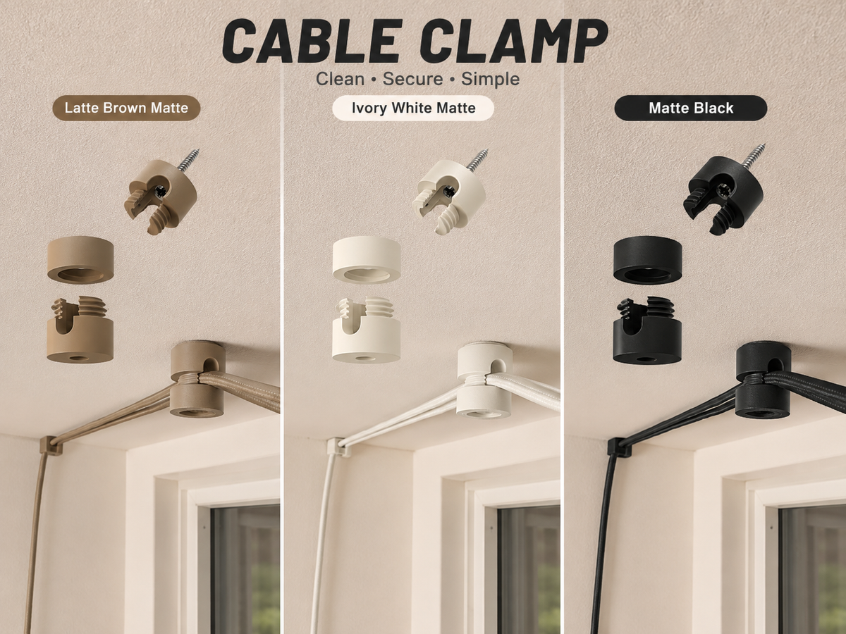 Cable Clamp Hook for Wall & Ceiling | Wire Organizer Clip | Cord Management Hook