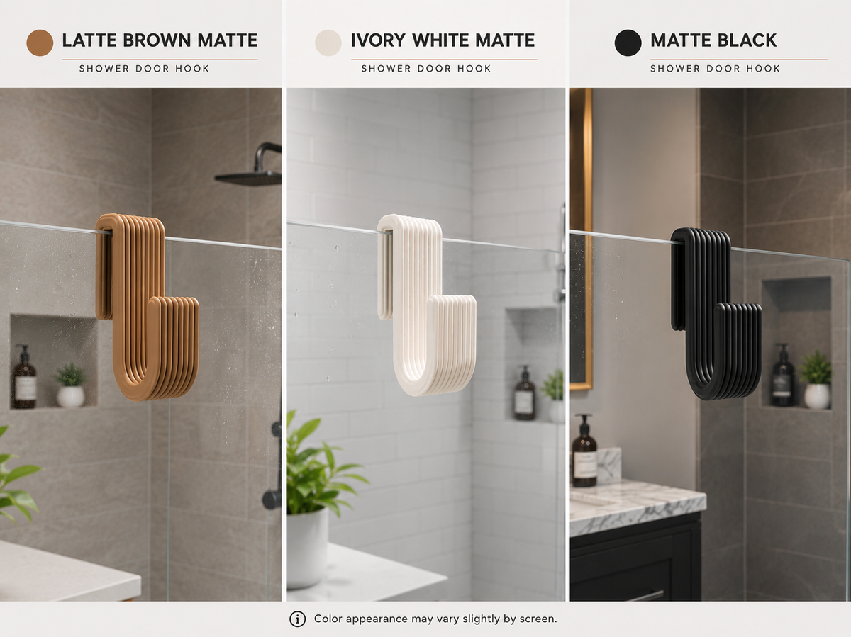 SHOWER DOOR HOOK | BATHROOM TOWEL HANGER | 4 SIZES