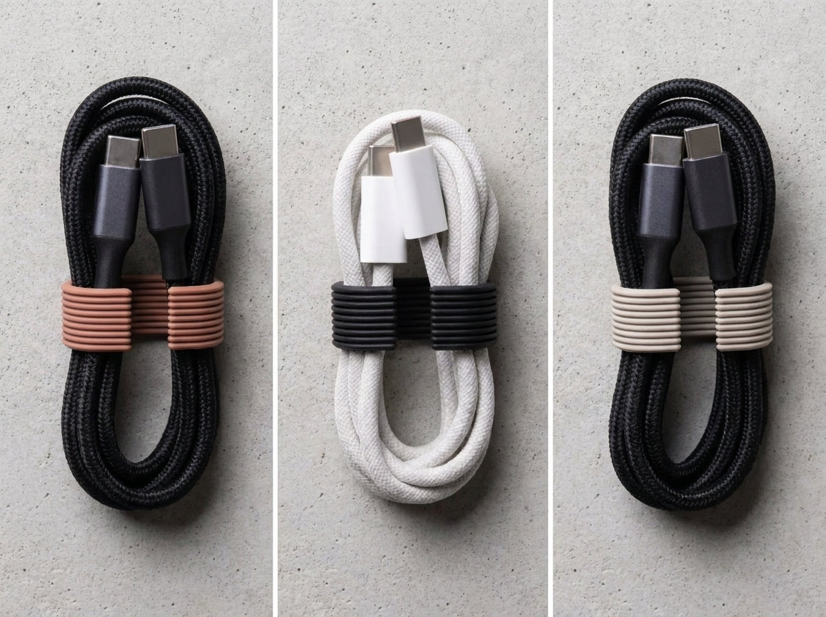 3-Pack 3D Printed Cable Organizers | Small, Medium, Large