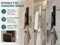 Over-the-Shower-Door Double Hook | No-Drill Towel  Robe Hanger