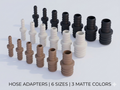 HOSE ADAPTERS | 6 SIZES | 3 MATTE COLORS
